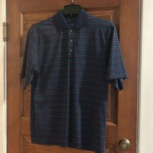 Pebble Beach Performance Striped Golf Polo Shirt